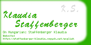 klaudia staffenberger business card